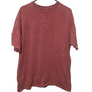 Nike Mens Pink White Loose Fit Sportswear Max90 Oversized T-Shirt Size Large